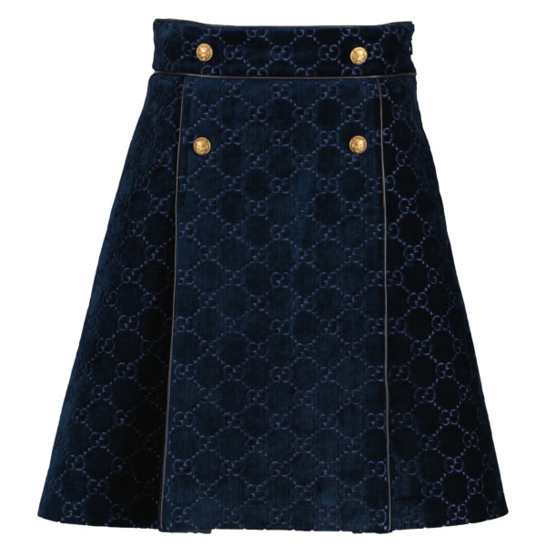 Gucci rainbow velvet skirt top
