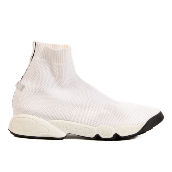 Christian Dior White F. Two Points Zero Sock Sneakers - Size 39