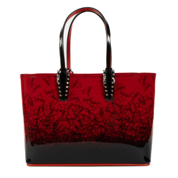 Christian Louboutin Red Patent Leather Cabata Tote Bag