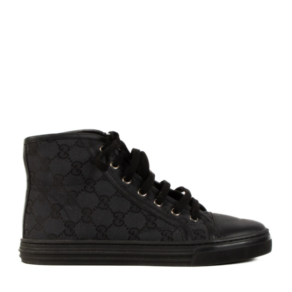 Gucci high top sneakers black new arrivals