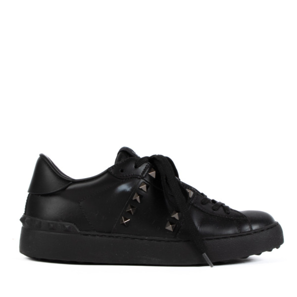 Valentino Garavani Black Untitled Sneakers - Size 37 1/2