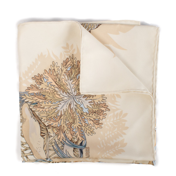 HERMES L'ÉTÉ DE LOULA シルクスカーフ Hermès L'Ile Déserte Silk Scarf ○ Labellov ○ Buy and Sell