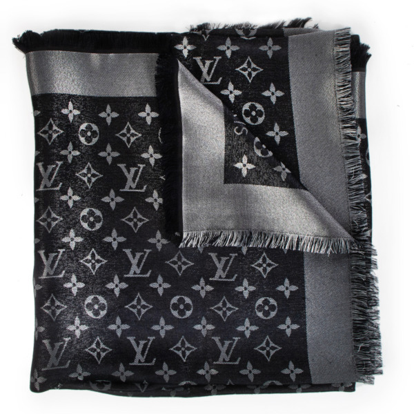 Louis Vuitton ブラック ストール タグ付き ll11846_louis_vuitton_blue_dam