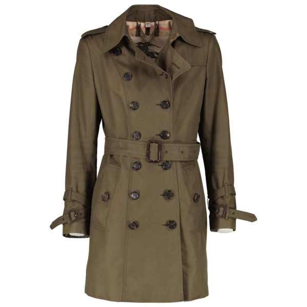 【関税&送料込】Burberry Khaki Cotton Blend Trench Coat E780526A-3D61-4A6E-B829-