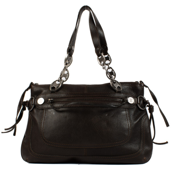 VINTAGE●CELINE●ポケット ラージ フラップオンチェーン バッグ VINTAGE○CELINE○ポケット ラージ フラップオンチェーン バッグ