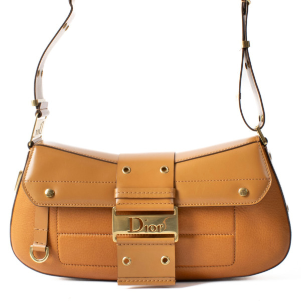 Christian Dior Camel Leather Street Chic Columbus Avenue Bag