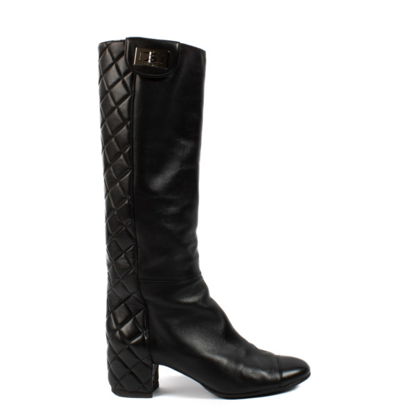 CHANEL シャネル ブーツ 黒 EU39(25.5cm位) 4100125Y0056 シャネル CHANEL ブーツ