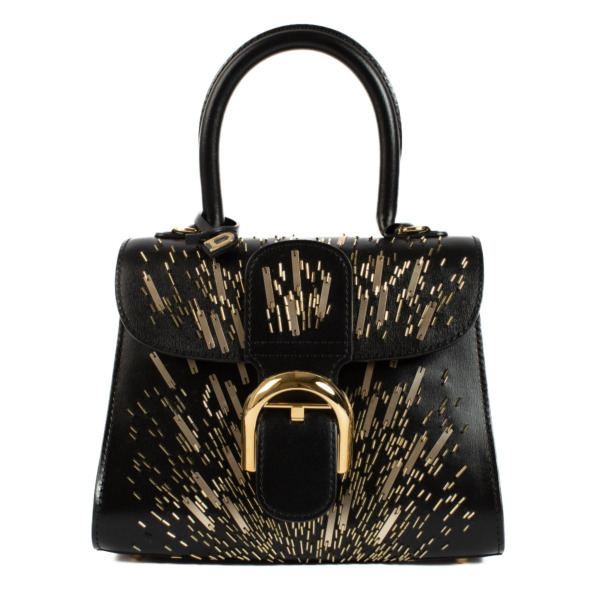 【関税込】DELVAUX★Brillant mini handbag box calf black Delvaux Brillant Double Poignée Black Box Calf ○ Labellov