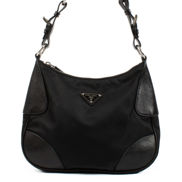 Prada Black Nylon Shoulder Bag ○ Labellov ○ Buy and Sell