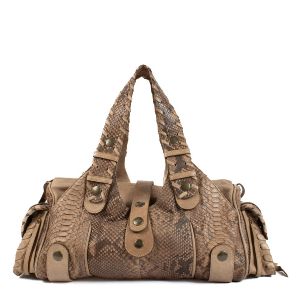 最新デザインの Python Beige Chloé Silverado Sell and Buy ○ Labellov ○ Bag バッグ