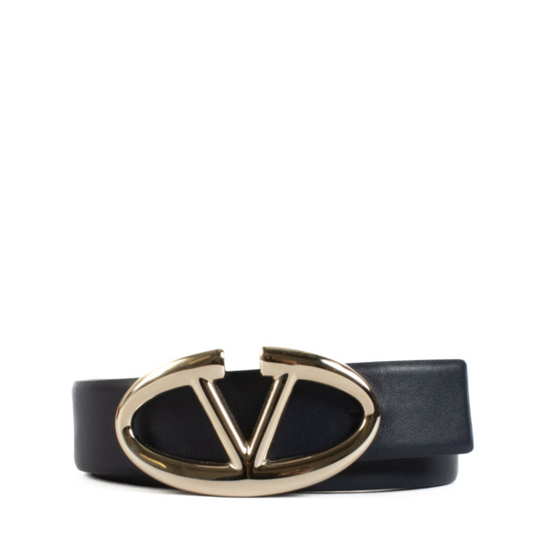 Valentino Garavani Navy Blue Belt - size 85 ○ Labellov