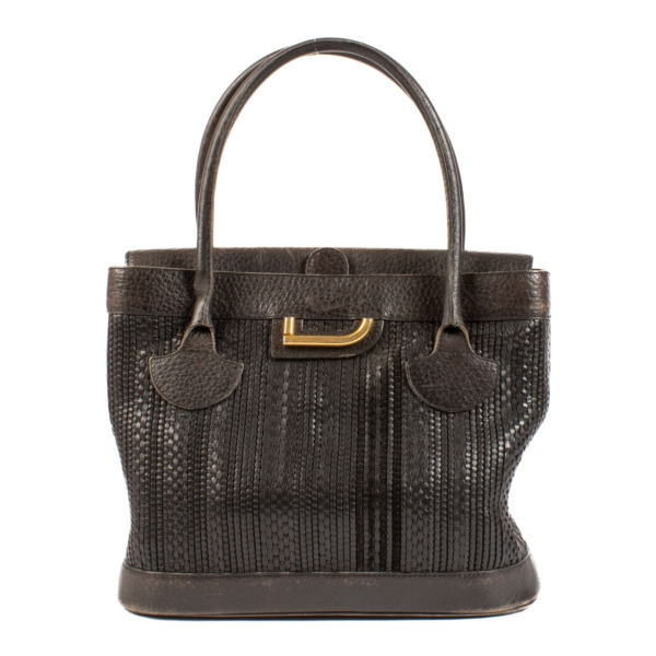 Delvaux Black Toile De Cuir Bag ○ Labellov ○ Buy and Sell