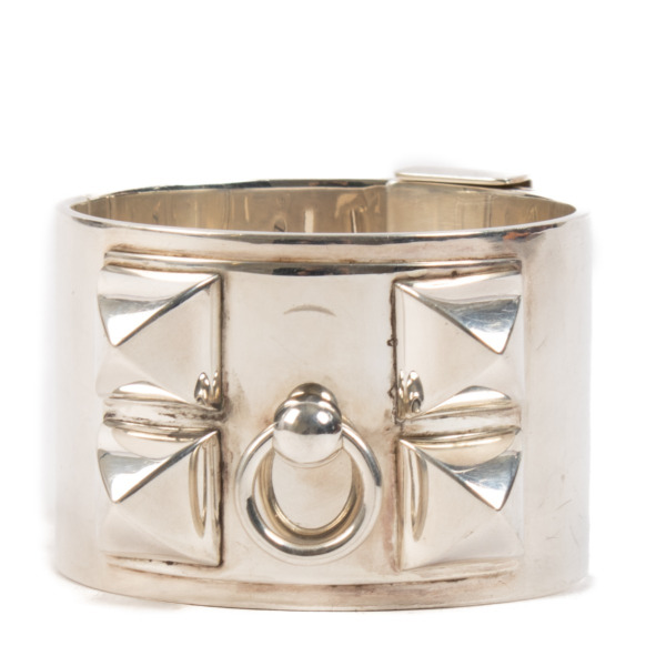 Hermès Sterling Silver Collier de Chien Bracelet ○ Labellov