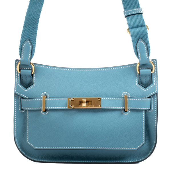 Hermès Jypsière Mini New Bleu Jean Evercolor GHW ○ Labellov