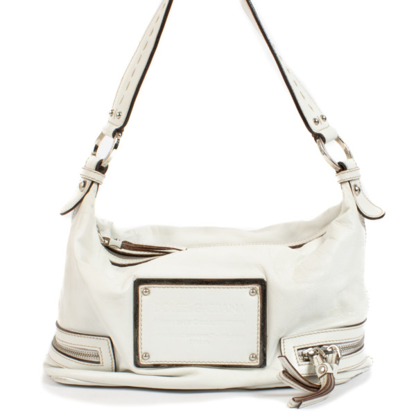 Dolce & Gabbana White Leather Shoulder Bag ○ Labellov