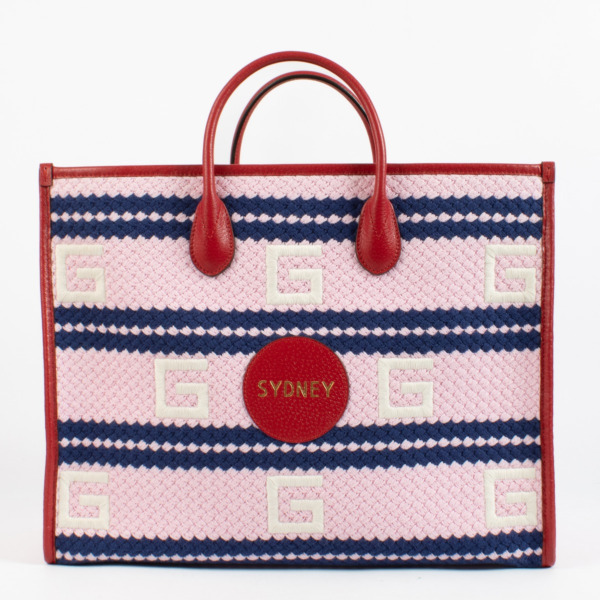 ブルゾン Gucci Caban In Lana Seta Gucci Pink Sydney Striped Tote Bag ○ Labellov ○ Buy and