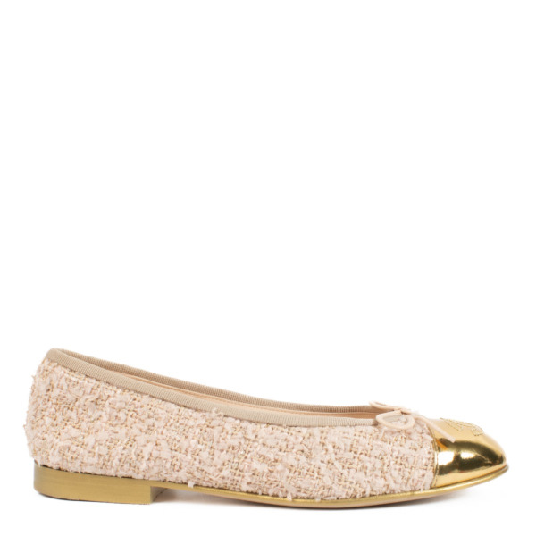 Chanel Gold Ballerinas ○ Labellov ○ Buy and Sell Authentic Luxury