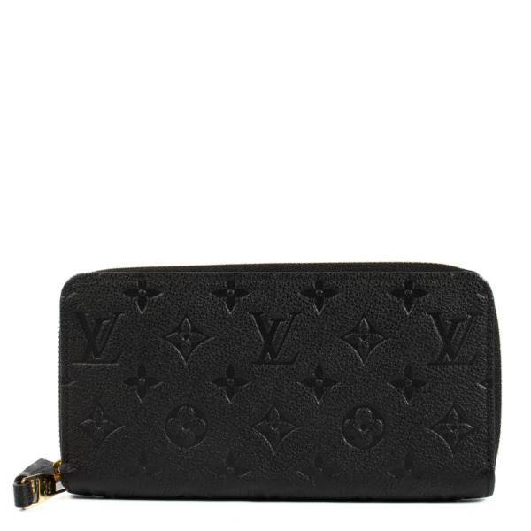 Louis Vuitton Black Monogram Empreinte Zippy Wallet
