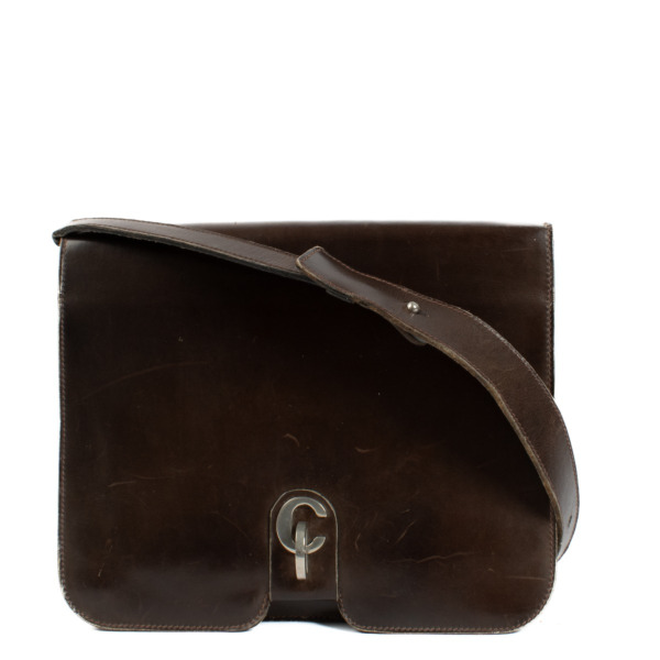 Christian Dior ブラウンレザーバッグ ll17223_dior_vintage_brown_lea