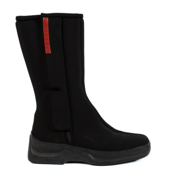 Prada 1999 Black Neoprene Boots ○ Labellov ○ Buy and Sell