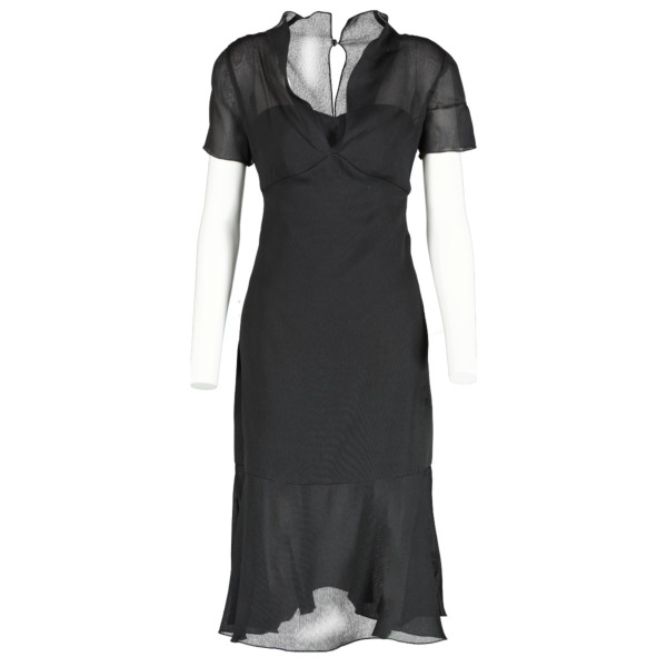 ohga FLARE DRESS Sサイズ　ブラック Black Zig Zag Fit And Flare Dress | WHISTLES | Whistles US |