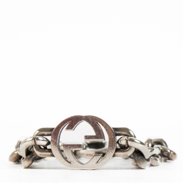 Gucci Sterling Silver Interlocking G Bracelet ○ Labellov