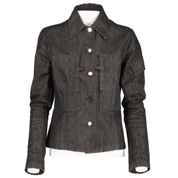 Gucci by Tom Ford Web Denim Jacket - size 40 ○ Labellov