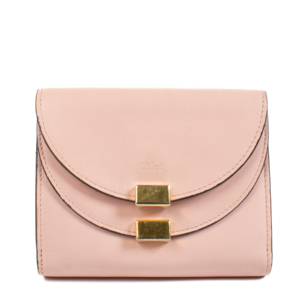 長財布 CHLOE ANTIQUED PINK LEATHER WALLET Chloé Pink Georgia Wallet ○ Labellov ○ Buy and Sell