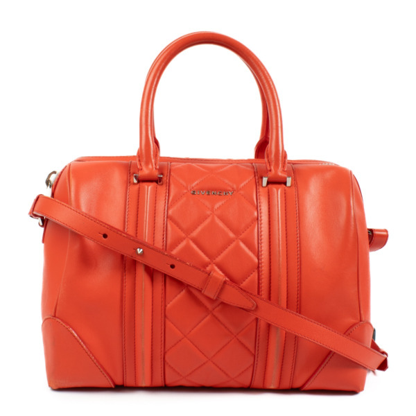 Givenchy Red Lucrezia Boston Bag ○ Labellov ○ Buy and Sell