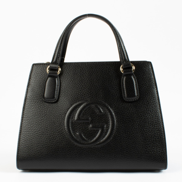 Gucci Black Leather Soho Satchel Bag ○ Labellov ○ Buy and