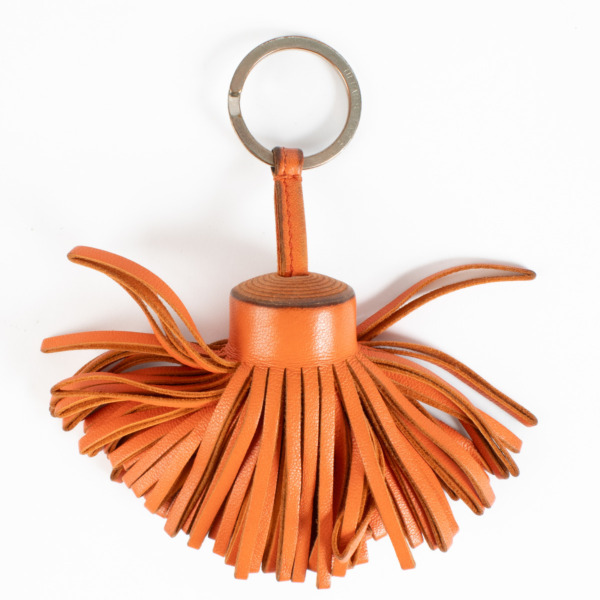 Hermès Orange Carmen Tassel Bag Charm ○ Labellov ○ Buy and Sell