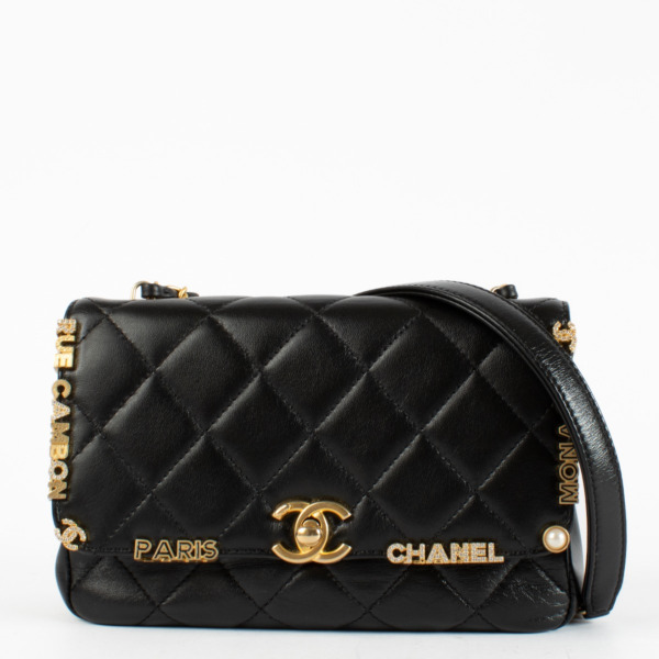 Chanel 23C Black Lambskin Monaco Mini Flap Bag ○ Labellov ○ Buy