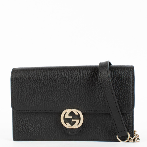 Gucci Black Wallet On Chain Crossbody ○ Labellov ○ Buy and Sell