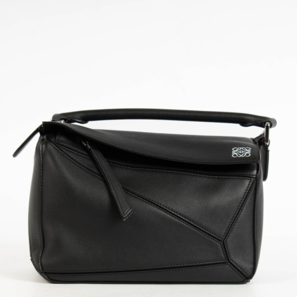 Loewe Black Calfskin Small Puzzle Bag ○ Labellov ○ Buy and Sell