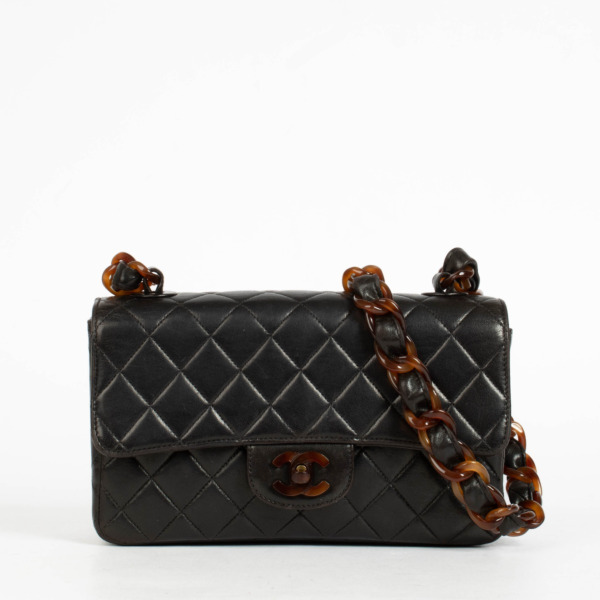 Chanel Black Tortoise Small Classic Flap Bag ○ Labellov ○ Buy