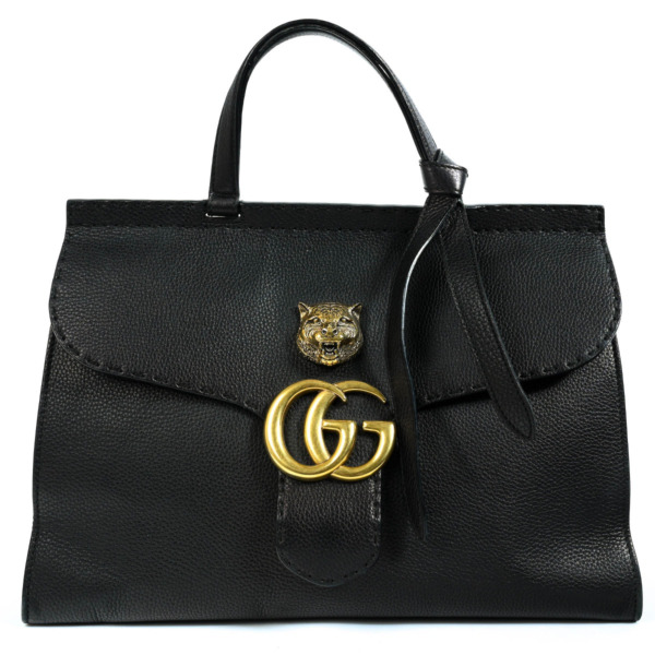 Gucci GG Marmont Animalier Medium Top Handle Bag ○ Labellov