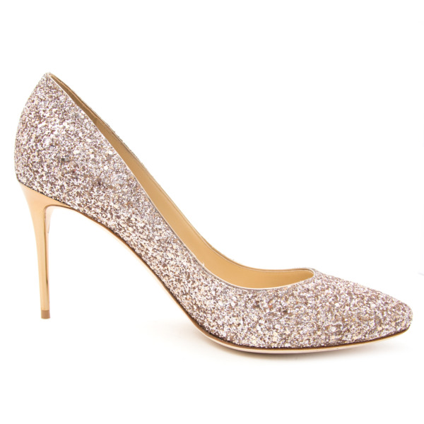 Jimmy Choo Esme Gold Glitter Pump size 41 Labellov Buy and Sell