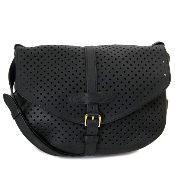 Louis Vuitton Limited Edition Black Flore Perforated Leather
