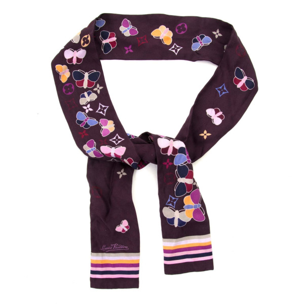 Louis Vuitton Silk Purple Twilly ○ Labellov ○ Buy and Sell