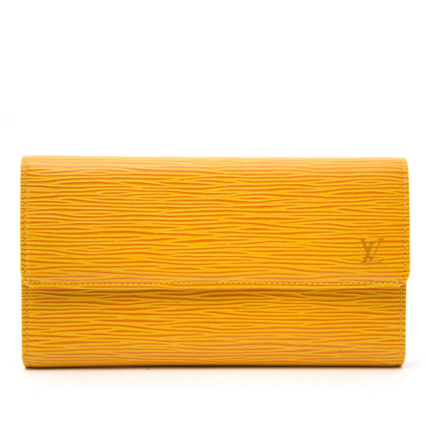 Louis Vuitton Yellow Epi Leather Porte Tresor International Wallet ...