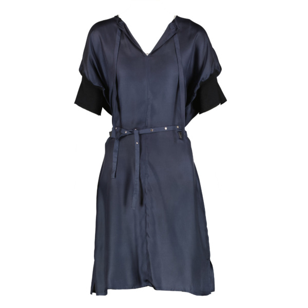 Louis Vuitton 2016 Dark Blue Slik Satin Dress - Size 40 Labellov Buy ...