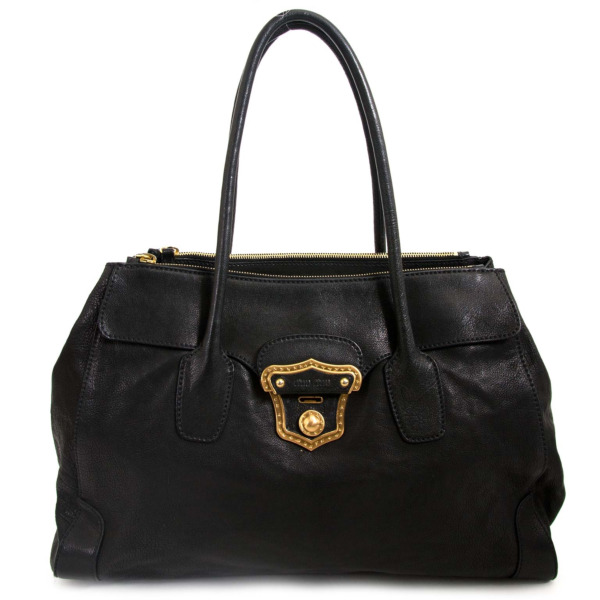 Miu Miu Black Leather Shoulder Bag ○ Labellov ○ Buy and