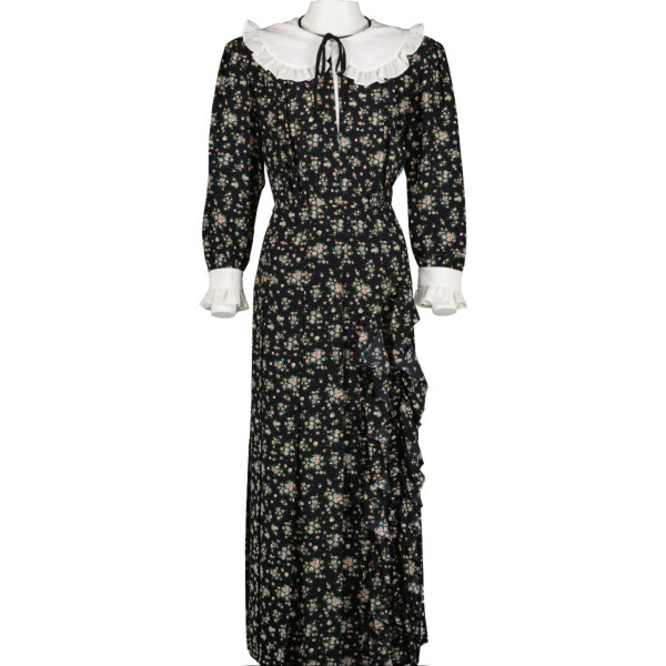 Miu Miu Black Floral Silk Maxi Dress - Size IT42 ○ Labellov