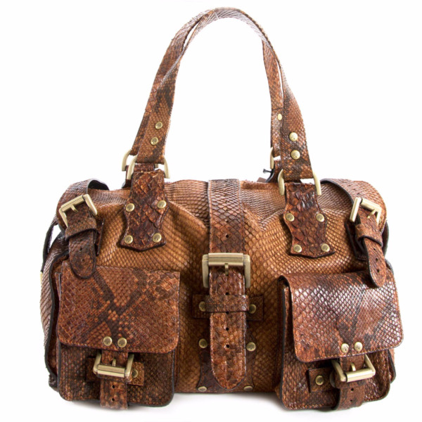 Mulberry Brown Python Shoulder Bag ○ Labellov ○ Buy and