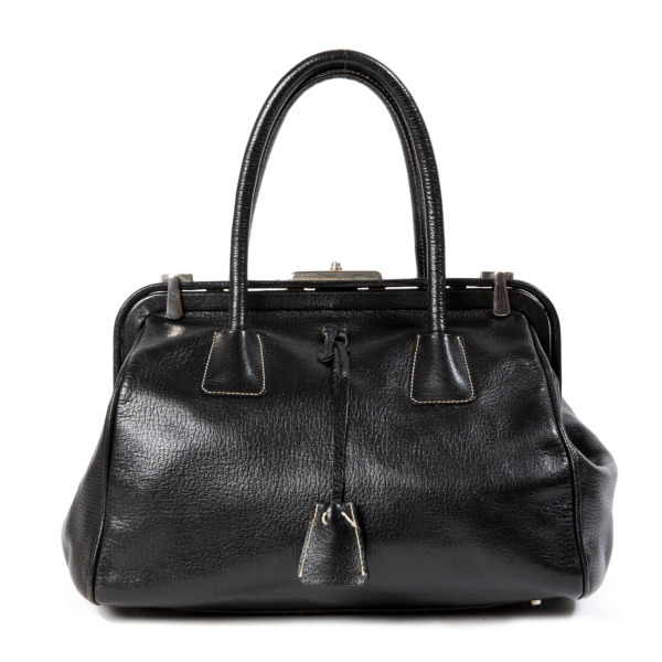 Prada Black Doctor s Bag Labellov Buy and Sell Authentic Luxury