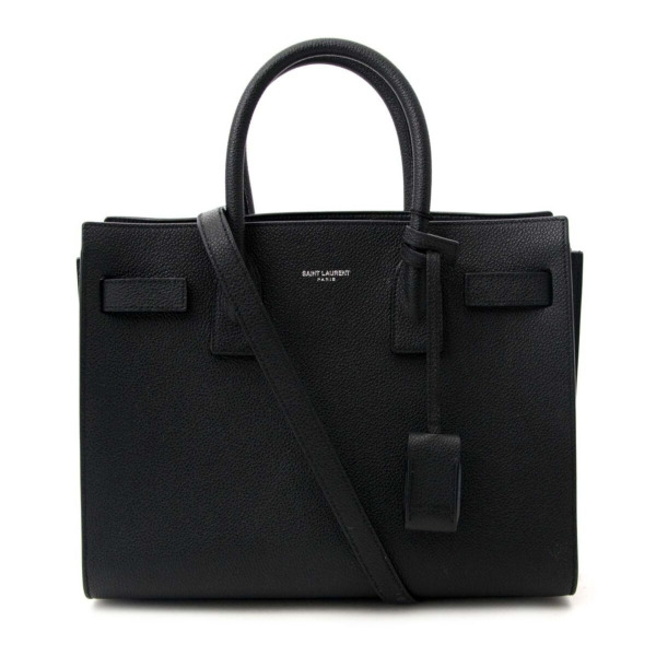 ハンドバッグ SAINT LAURENT BLACK LEATHER NANO SAC DE JOUR HANDBAG SAINT LAURENT Sac de Jour Nano Top Handle Bag | Bloomingdale's
