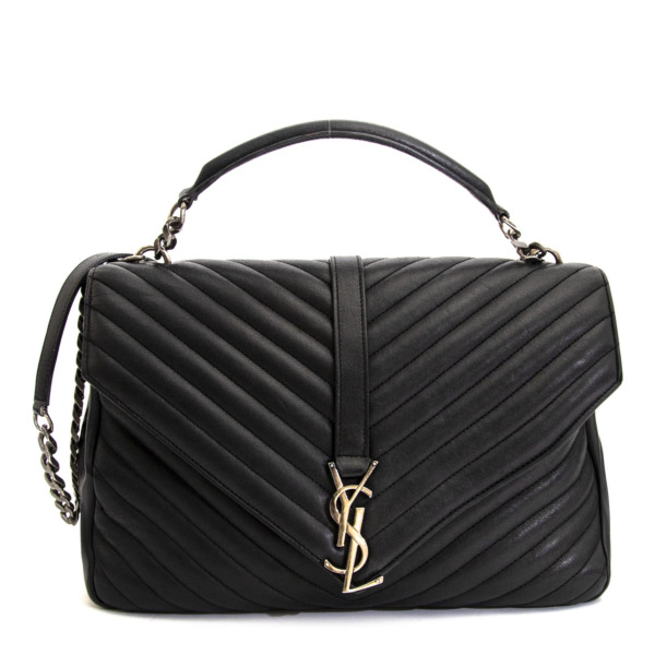 Yves Saint Laurent College Large Matelasse Leather Bag Labellov Buy And Sell Authentic Luxury
