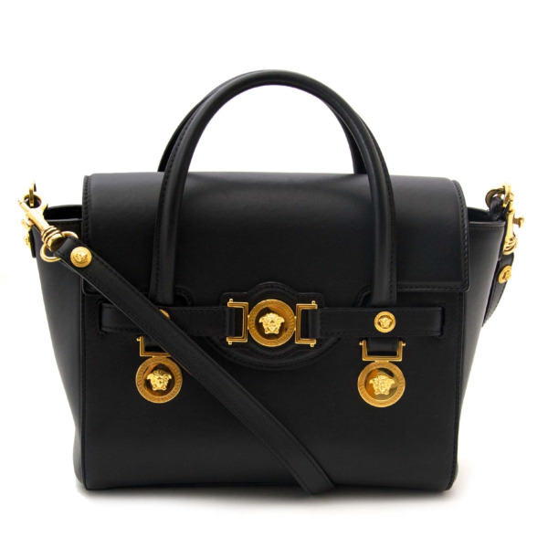 Versace Black Signature Crossbody Bag Labellov Buy and Sell Authentic Luxury