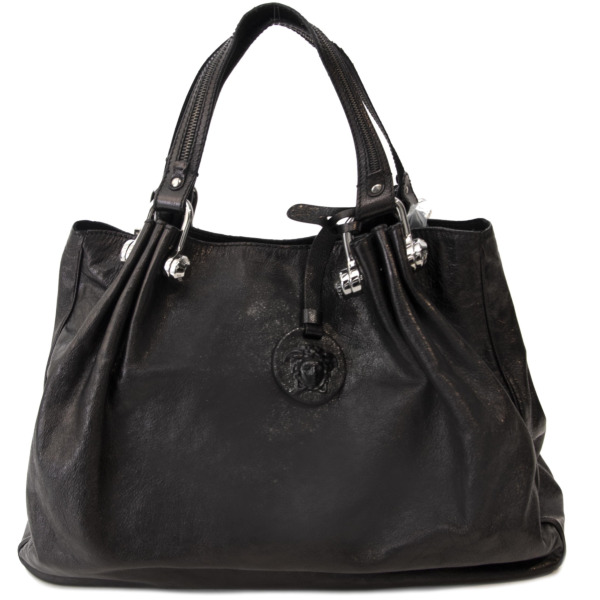 Versace Black Tote Bag Labellov Buy and Sell Authentic Luxury
