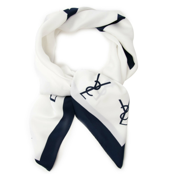 スカーフ Saint Laurent SS25 Silk scarf (8182013Y010 9560) SAINT LAURENT Frayed Striped Silk-Twill Scarf | REVERSIBLE